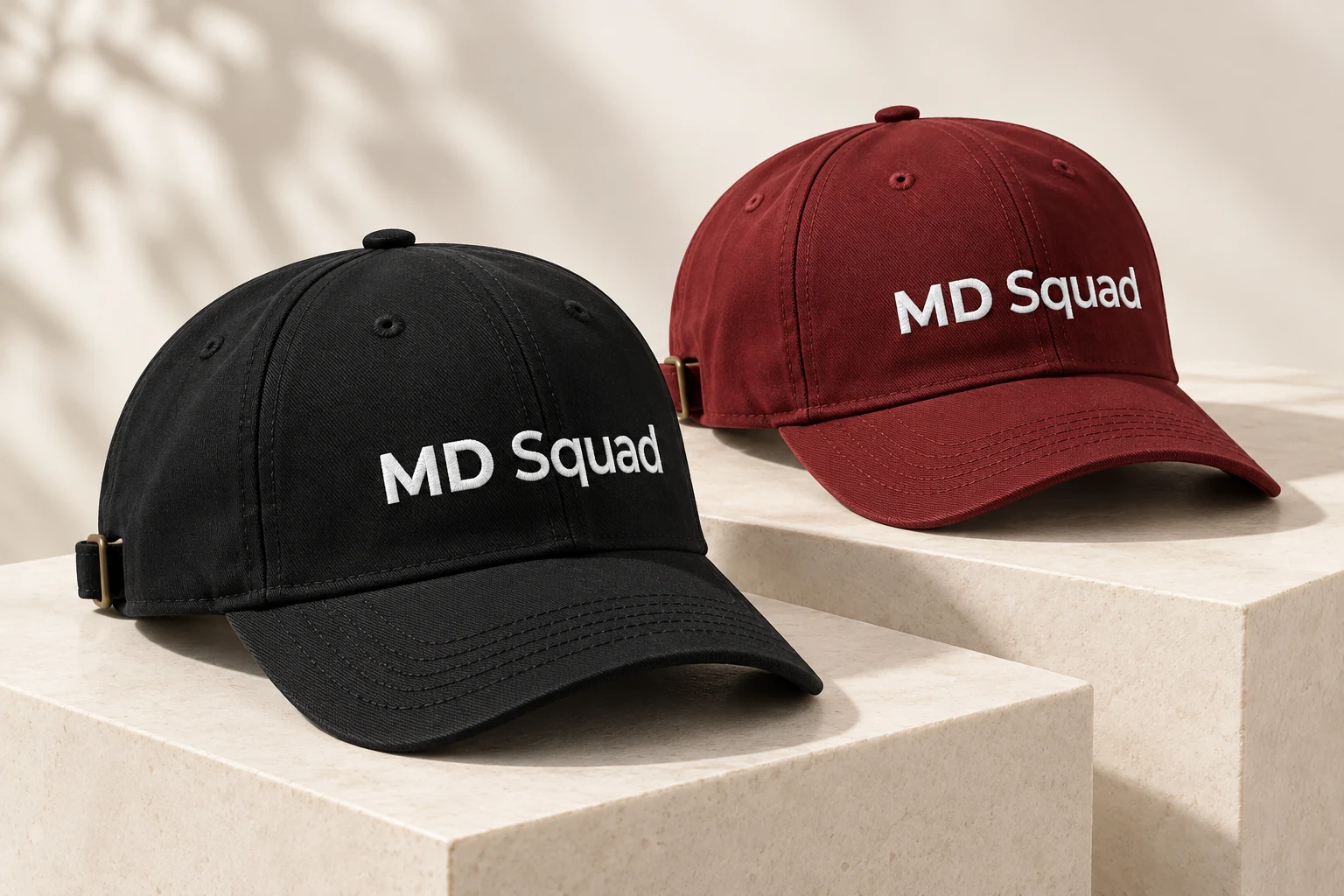 Mockup MD Squad: Bonés