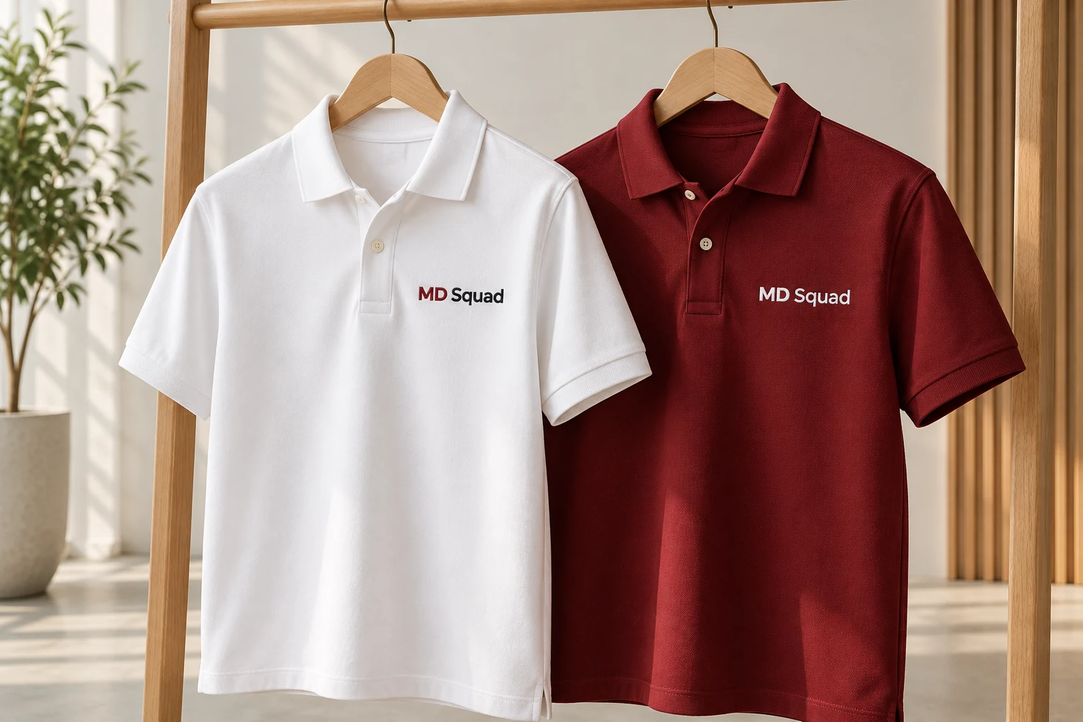 Mockup MD Squad: Camisa polo